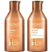 Redken 600ml all soft Care Duo (Shampoo 300ml + Conditioner 300ml)