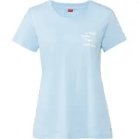 s.Oliver Pyjamaoberteil blau Gr. 44/46 für Damen. Rundhals und Print. Bequem. Nachhaltig.