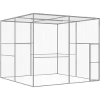 vidaXL Katzenkäfig 3x3x2,5 m Verzinkter Stahl