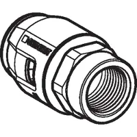 Geberit bergang PushFit d 20mmxRp 1/2, mit Innengewinde, Rotguss