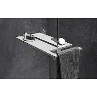 Huppe Select+ Shower Board geklemmt silber matt - Duschkabine
