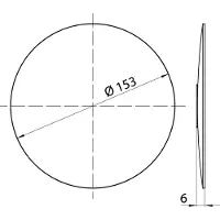 Emco Klebespiegel 7-Fach rund