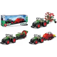 Burago - Tractor w/bale lifter Fendt 1050 Vario 10cm green (141505)