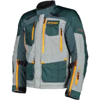 KLIM Carlsbad Gore-Tex Motorrad Textiljacke, hellgrau/grün, 2XL
