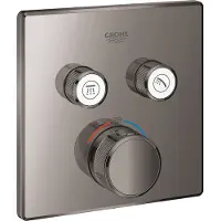 GROHE Grohtherm SmartControl Thermostat Fertigmontageset mit 2 Absperrventilen, eckige Ausführung