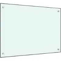 vidaXL Küchenrückwand Milchweiß 70x50 cm Hartglas
