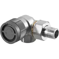 Oventrop Baureihe A Thermostatventil 1181390 DN 10, Winkeleck, links, Messing vernickelt