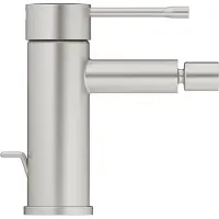 GROHE Essence Einhand-Bidetbatterie, Ausladung 111mm, mit Zugstangen-Ablaufgarnitur, 24178DC1, Farbe: Supersteel