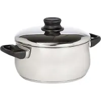 Lacor 14322 Stewpot Stanless Steel 22CM WITH LID Kochtopf inkl. Deckel, Edelstahl, 22 cm Durchmesser, Induktionsherd-geeignet
