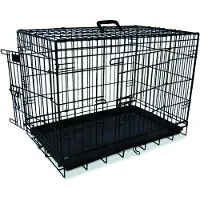 Nobby Transportkäfig faltbar, Fester Transportbox, Hund, Frontlader, Schwarz, Einfarbig, 1090 mm