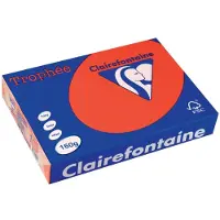 Clairefontaine Farvet papir Trophée, A4, 160g, rød 1004, pakke a 250 ark