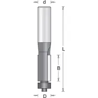 Hikoki Zubehör 754035 Kantenfräser mit unterem Lager 12,7 x 25,4 x 63 mm Schaft 6 mm 1 Stück