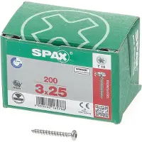 Spax -S HALBRUNDKOPF KREUZSCHLITZ Z1 VOLLGEWINDE WIROX 1000ST 3x25