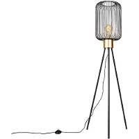 QAZQA Design-Stehlampe schwarz mit Gold - Mayelle