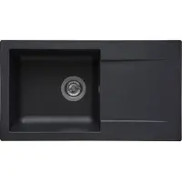 Stradour Spüle aus EINNA, SMC BLACK STRAW - 06, 1 Schüssel, Größe 78 * 43,5 cm, manuelle Entleerung