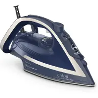 Calor FV6830C0, Trocken- & Dampfbügeleisen, Durilium Airglide Bügelsohle, 2 m, 250 g/min, Blau, Silber, 50 g/min