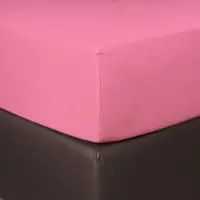 BETTWARENSHOP Boxspring Spannbettlaken Vario 90x190 - 100x220 cm | pink - pink