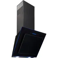 Exquisit KFD 607-2 L Kopffrei-Dunstabzugshaube | Glasschirm | Rand beleuchtet | 7-Farben LED