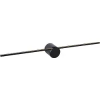 Lucide Wandlampe Mizar, schwarz, für Badezimmer, Aluminium, Wandleuchte, Wandlampe Bad