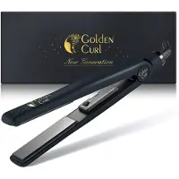 Golden Curl Titanium Glätteisen GL829 (IL Nero Schwarz) 2 in 1 zum Glätten und Locken