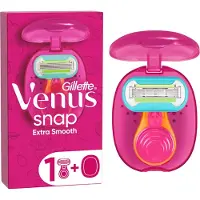 Gillette Venus Extra Smooth Snap Rasierer für Damen - 1 Griff + 1 Klinge, Reiseformat mit Etui