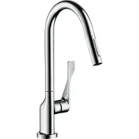 Hansgrohe Spültischmischer Axor Citterio chrom Eco mit Ausziehbrause, 39832000