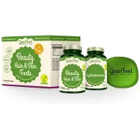 GreenFood Nutrition Beauty Hair & Skin Forte + Pillbox ( Haare Haut ) 1 St Kapseln