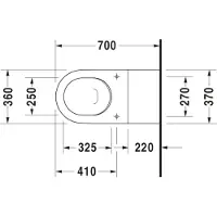 Duravit Wand-WC STARCK 3 VITAL ti. 360x700mm barrierefr HG weiß HygieneGlaze weiß