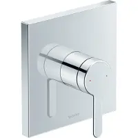 Duravit Fertigmontageset C.1 UP-Brause-Einhebelmischer, eckig, schwarz matt