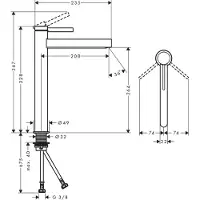 Hansgrohe 76070700 Waschtischmischer 260 Finoris