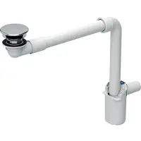 Geberit Waschbeckenablauf 152092211 Ø 40 mm, freier Auslauf und Ventilabdeckung, hochglanz-verchromt