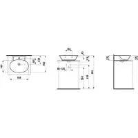 Laufen H8168524001041 Aufsatz-HWB THENEWCLASSIC 450x500x170