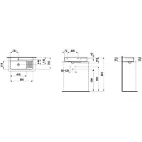 Laufen H8172854001041 Aufsatz-WT kompakt VAL 310x600x155
