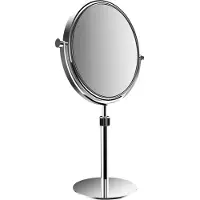 Emco pure Standspiegel, höhenverstellbar, Durchmesser 201 mm, 3-fach Vergrösserung, chrom 10940011