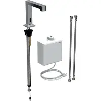 Geberit Brenta Waschtischarmatur, Ausladung 195mm, mit Thermostatmischer, Netzbetrieb, mit AP-Funktionsbox, 116.177.21.1, Farbe: hochglanz-verchromt