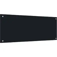 vidaXL Küchenrückwand Schwarz 100x40 cm Hartglas