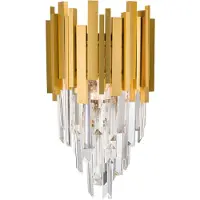 Nova Luce GRANE Wandleuchte E14 2-fach Gold 25x15,5x35cm dimmbar 9050100