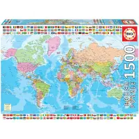 Educa Puzzle - Political Worldmap 1500 Teile