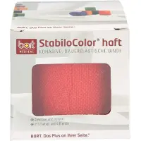Bort Stabilocolor haft Binde 6cm rot