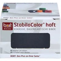 Bort Stabilocolor haft Binde 4cm schwarz