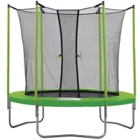 Kangui Blau Trampolin 250 cm rund mit Sicherheitsnetz, 48 Federn, EN 71-14/CE