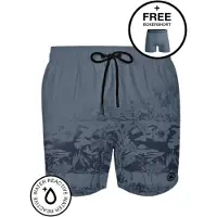 Muchachomalo Badehose Water React | Grösse: XL | Farbe: Grau/Print