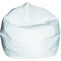Talamo Italia Eleganter Sitzsack, weiße Farbe, Maße 65 x 50 x 65 cm