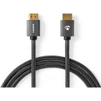 Nedis Cvtb34000gy10 High Speed Hdmi-kabel über Ethernet Hdmi-hdmi 4k Arc 18 Gbit/s Baumwolle 1 M 60hz