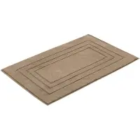 Vossen Badematte "Feeling", fußbodenheizungsgeeignet-beidseitig nutzbar, Badteppich, Uni-Farben, mit Bordüre, Hoch-Tief Effekt, reine Baumwolle