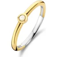 Ti sento Ring mit Perlmutt bicolor vergoldet 12253MW