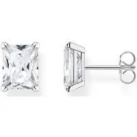 Thomas Sabo Ohrstecker Weisser Stein Silber