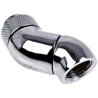 Alphacool Eiszapfen Winkeladapter Doppel-45grad drehbar G1/4 AG auf G1/4 IG - Chrome