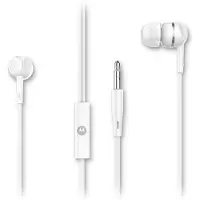 Motorola Sound Earbuds 105 In Ear Kopfhörer mit Kabel - Integriertes Mikrofon - Kristallklarer Klang - inkl. 6 Silikon-Ohrpolster - Weiß