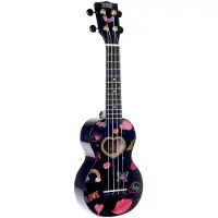 Mahalo Heart Sopran Ukulele Heart Black